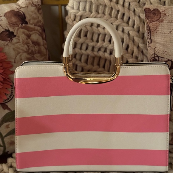 Pink and White Tote - Picture 2 of 8